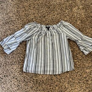 Alyx Black and White Striped Blouse